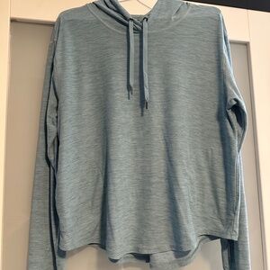 Hooded blue athletic top